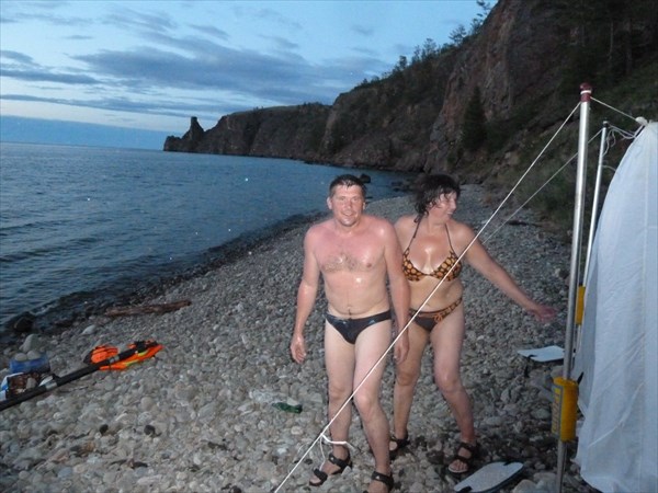 С бани в Байкал